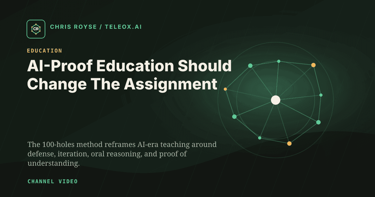 AI-Proof Education Should Change The Assignment - Teleox.ai field note thumbnail