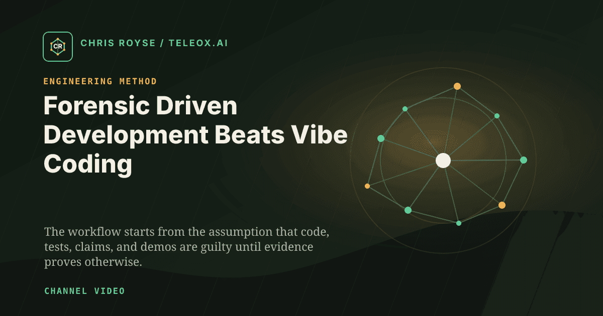 Forensic Driven Development Beats Vibe Coding - Teleox.ai field note thumbnail