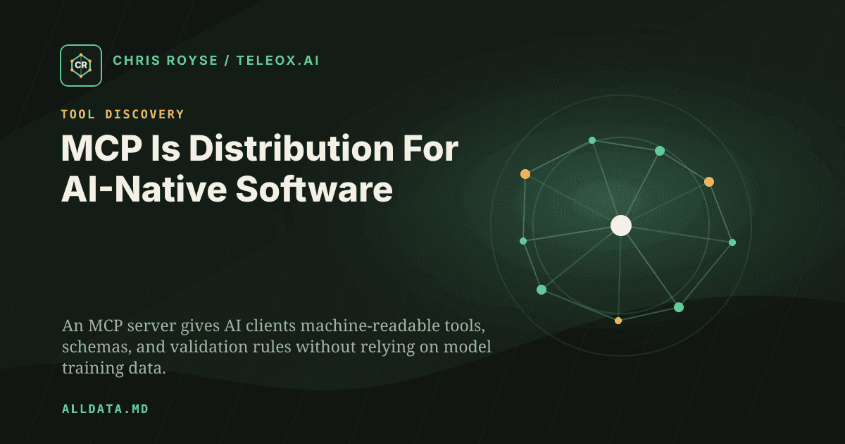 MCP Is Distribution For AI-Native Software - Teleox.ai field note thumbnail