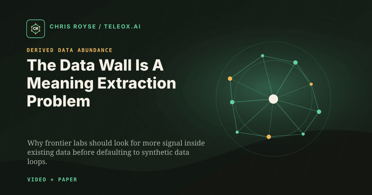The Data Wall Is A Meaning Extraction Problem - Teleox.ai field note thumbnail