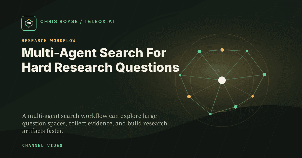 Multi-Agent Search For Hard Research Questions - Teleox.ai field note thumbnail