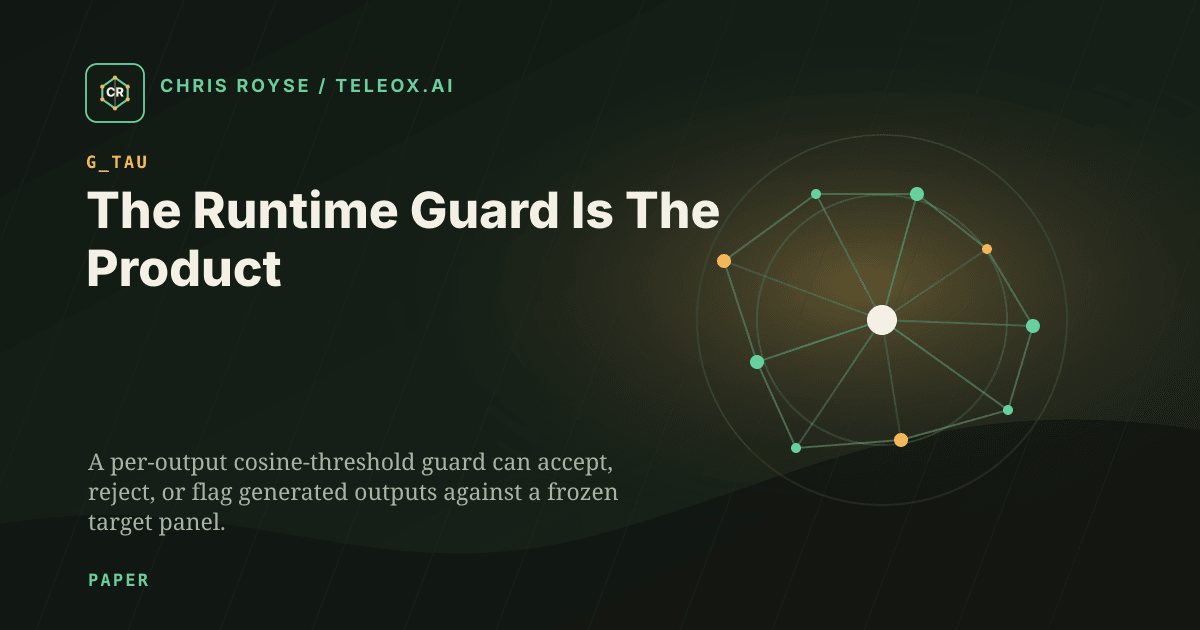 The Runtime Guard Is The Product - Teleox.ai field note thumbnail