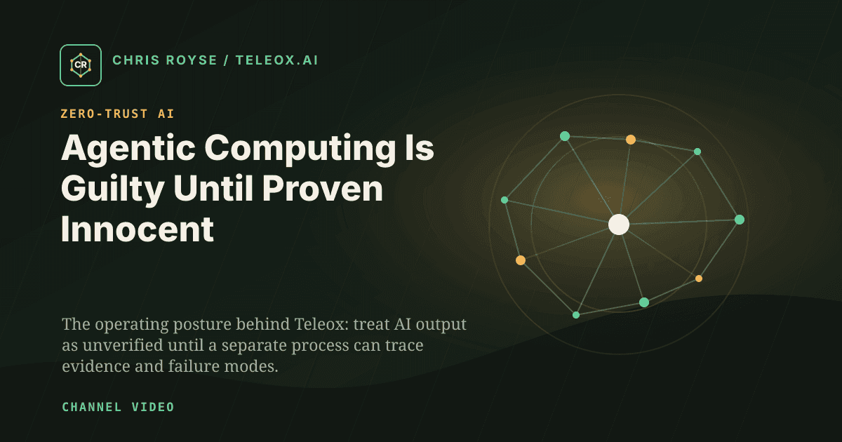 Agentic Computing Is Guilty Until Proven Innocent - Teleox.ai field note thumbnail
